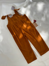 Reversible Solid Rust Corduroy & Rust Floral Printed Jumpsuit