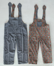 Reversible Solid Grey Corduroy & Grey Floral Printed Jumpsuit