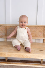 Off-White Corduroy Solid Color Baby Jumpsuit