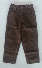 Brown Corduroy Solid Color Boys Pants