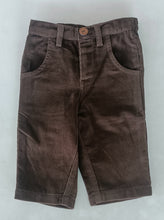 Brown Corduroy Solid Color Boys Pants