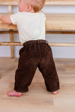 Brown Corduroy Solid Color Boys Pants