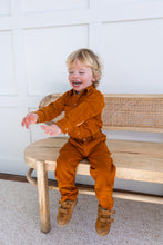 Rust Corduroy Solid Color Boys Pants