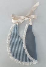 Reversible Grey Solid Color & Grey Striped Printed Baby Bib