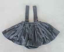 Grey Corduroy Solid Color Baby Skort