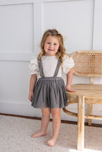 Grey Corduroy Solid Color Baby Skort