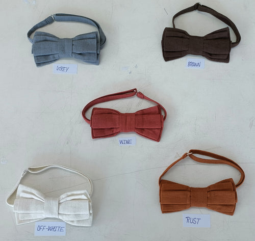 Solid Color Bow Tie Set 5Pcs