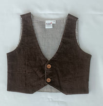 Chocolate Brown Corduroy Blazer & Waistcoat Set