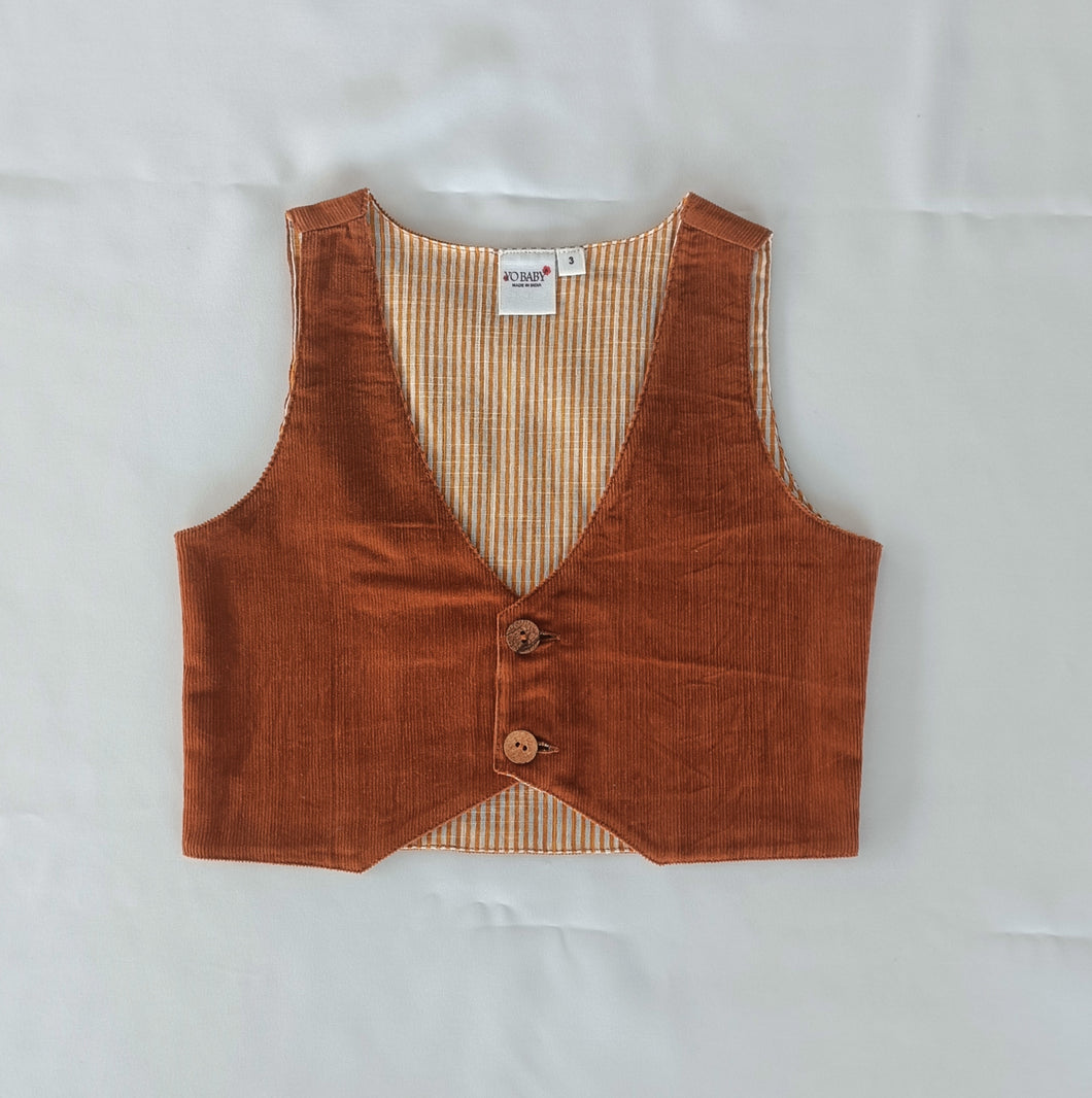 Rust Corduroy Waistcoat