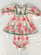 Charming Red Floral Dress Collection for Infants & Women Lace Finish & 3/4 Sleeves