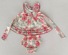 Adorable Red Floral Kids' Dress with Cap Sleeves and Frill Layers