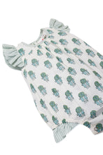 Infant Baby Bubble Dress with Sage Booty Print & Sage Stripe Ruffle