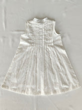 Kids & Infant White Heart Dobby Dress with Pleats