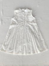 Kids & Infant White Heart Dobby Dress with Pleats