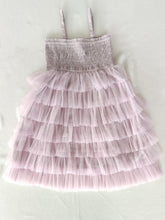 Lavender Tiered Tulle Dress with Nylon Net Frills and Adjustable Straps