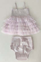 Lavender Tiered Tulle Dress with Nylon Net Frills and Adjustable Straps