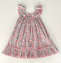 Red Floral Cap Sleeve Ruffle Flare Dress for Kids & Infants