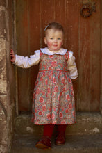 Charming Red Floral Fit & Flare Dress with Cotton Lace Finish
