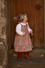 Charming Red Floral Fit & Flare Dress with Cotton Lace Finish