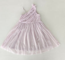 Robe élégante en tulle et nylon à une épaule lavande avec doublure en coton pour enfants et nourrissons