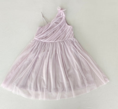 Elegant Lavender One-Shoulder Nylon Tulle Dress with Cotton Lining for Kids & Infants