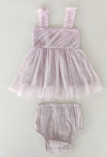 Robe élégante en tulle et nylon à une épaule lavande avec doublure en coton pour enfants et nourrissons