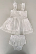 Robe blanche élégante en tulle et nylon à une épaule avec doublure en coton pour enfants et nourrissons