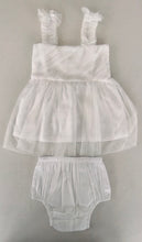 Elegante abito bianco in tulle di nylon monospalla con fodera in cotone per bambini e neonati