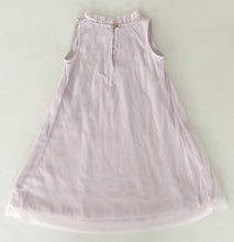 Robe élégante en tulle et filet de nylon lavande avec col à volants pour enfants et nourrissons