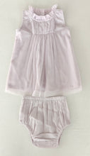 Robe élégante en tulle et filet de nylon lavande avec col à volants pour enfants et nourrissons