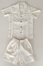 Unisex Kids' Beige Stripe Shirt & Shorts Set