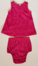 Kids Pink Heart Dobby Dress with Lace Finish