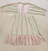 Charming Pink and Green Lurex Stripes Dress Collection for Infants & Women