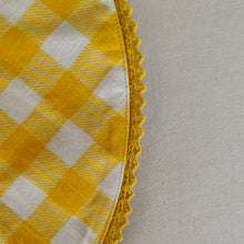 Reversible Yellow Checks & Stripe Sun Hat for Kids