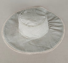 Reversible Sage Booti Print & Sage Stripe Sun Hat for Kids