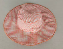 Reversible Coral Booti Print & Coral Stripe Sun Hat for Kids