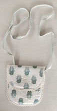 Sage Booti & Stripe Kids' Small Tote Bag with Magnetic Closure and Lace Detailing