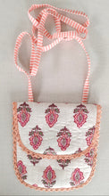 Coral Booti & Stripe Kids' Small Tote Bag with Magnetic Closure and Lace Detailing