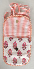 Petit sac fourre-tout pour enfants Coral Booti &amp; Stripe avec fermeture magnétique et détails en dentelle