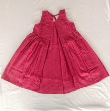 Pink Heart Dobby Pintuck Gathered Dress