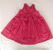 Pink Heart Dobby Pintuck Gathered Dress