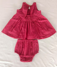 Pink Heart Dobby Pintuck Gathered Dress