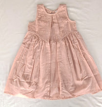 Dusty Pink Solid Color Pintuck Gathered Dress