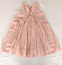 Dusty Pink Solid Color Pintuck Gathered Dress