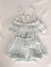 Adorable 2-Piece Light Blue Checks Top & Striped Pants Set for Kids & Infants