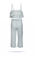 Adorable 2-Piece Light Blue Checks Top & Striped Pants Set for Kids & Infants