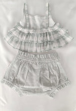 Adorable 2-Piece Sage Checks Top & Striped Pants Set for Kids & Infants