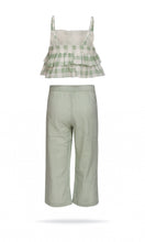 Adorable 2-Piece Sage Checks Top & Striped Pants Set for Kids & Infants