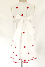 Heart-Embroidered Cotton Dress