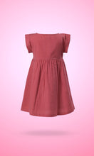 Coral Heart Gathered Dress